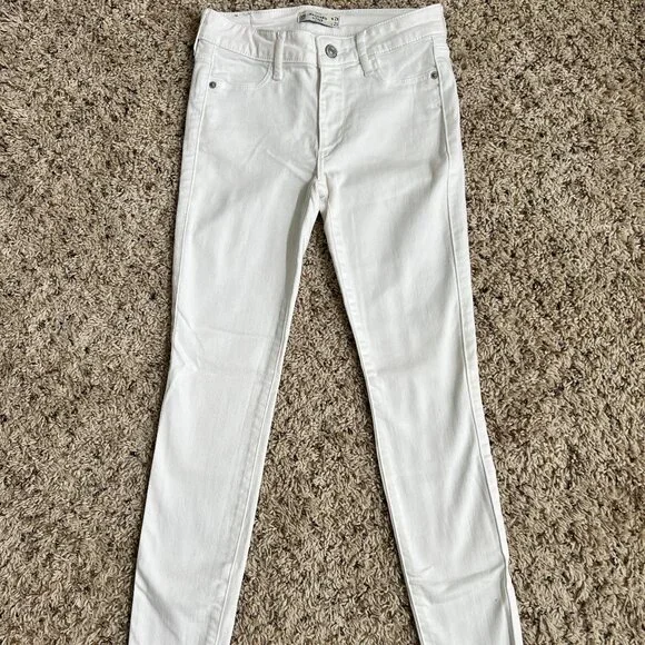 Abercrombie & Fitch stretch skinny jean white 00 - Picture 3 of 4